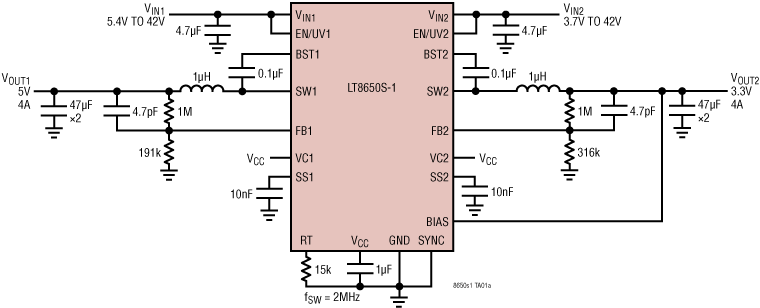 LT8650S-1 Application Circuit