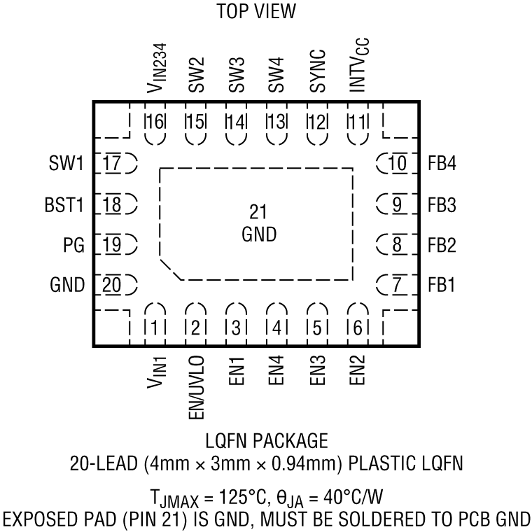 LT8692S Pin Configuration