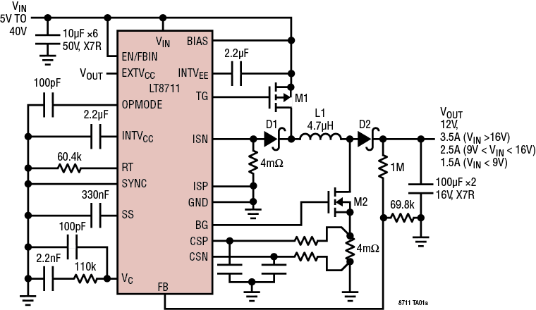 LT8711 Application Circuit