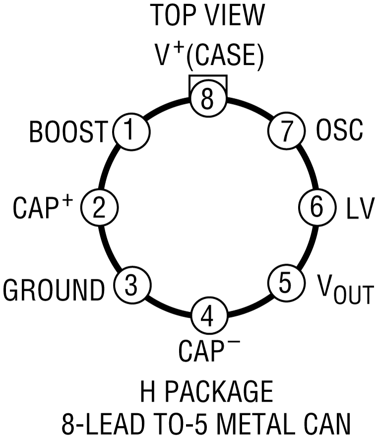 LTC1044_7660 Pin Configuration