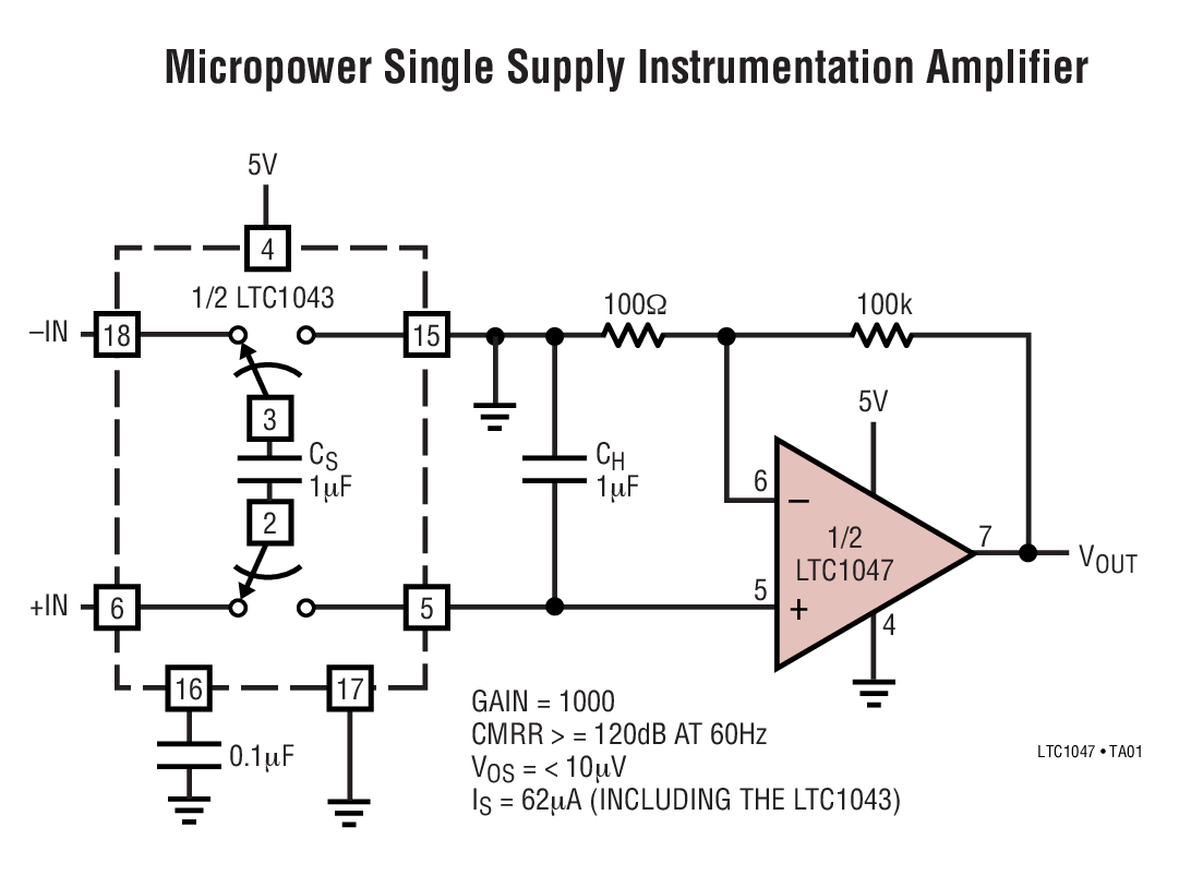Micropower Single Supply Instrumentation Amplifier