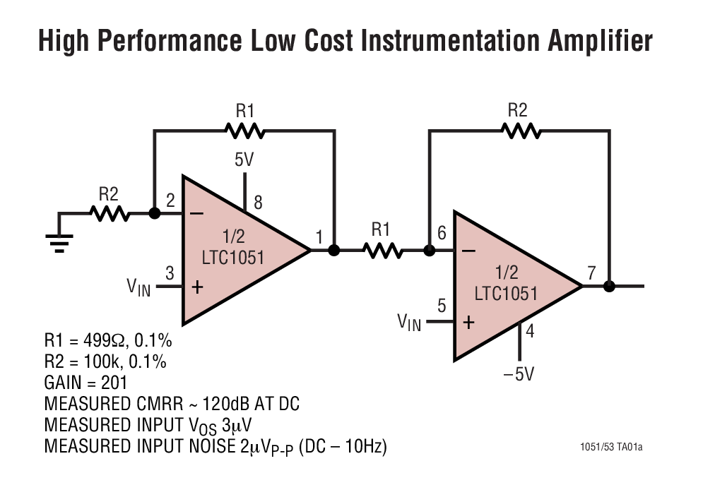 High Performance Low Cost Instrumentation Amplifier