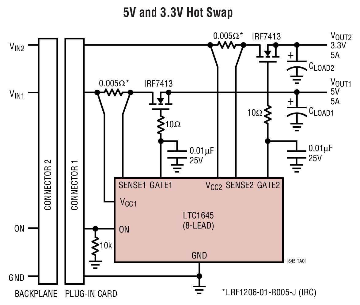 5V and 3.3V Hot Swap