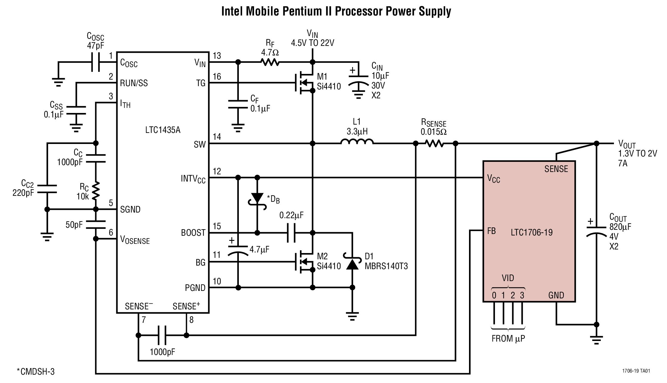 Intel Mobile Pentium II Processor Power Supply