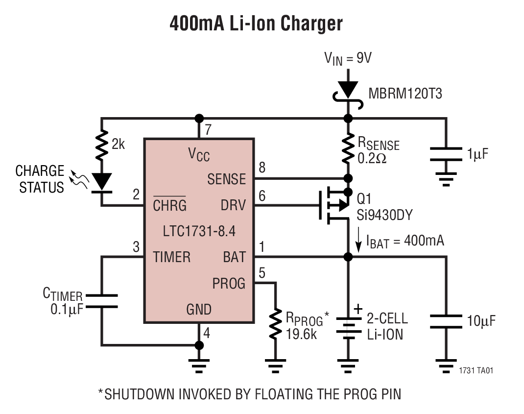400mA Li-Ion Charger