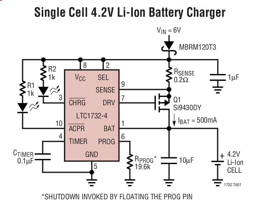 Single Cell 4.2V Li-Ion Battery Charger