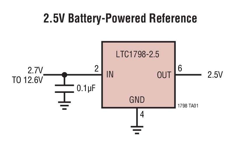2.5V Battery-Powered Reference
