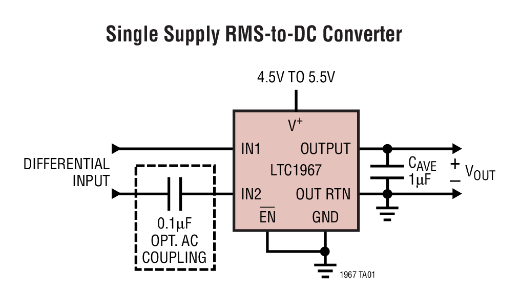 Single Supply RMS-to-DC Converter