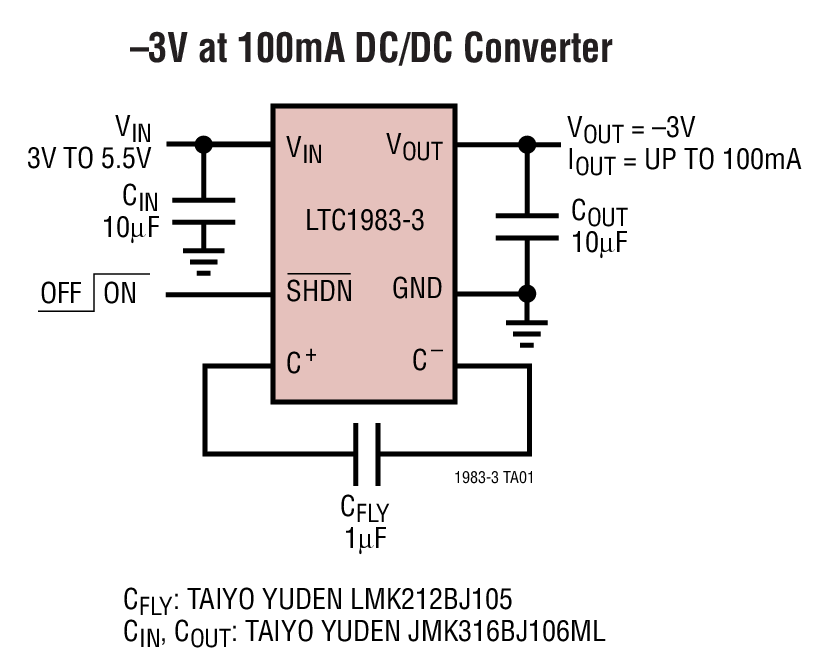 –3V at 100mA DC/DC Converter