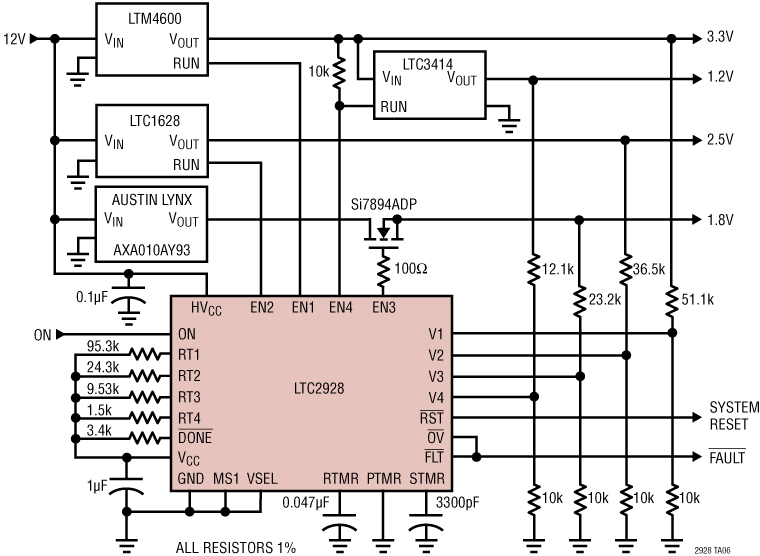 LTC2928 Application Circuit