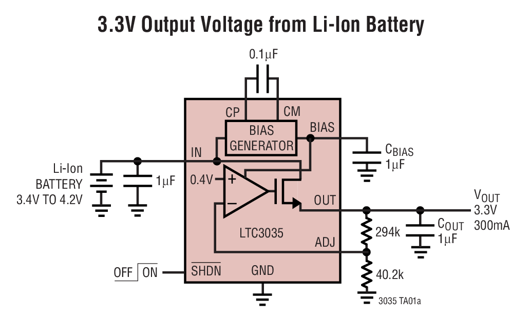3.3V Output Voltage from Li-Ion Battery