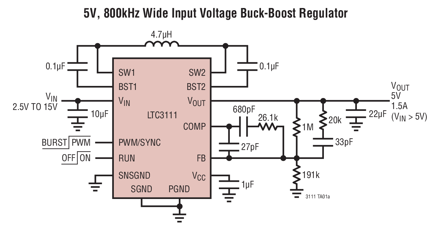 5V, 800kHz Wide Input Voltage Buck-Boost Regulator