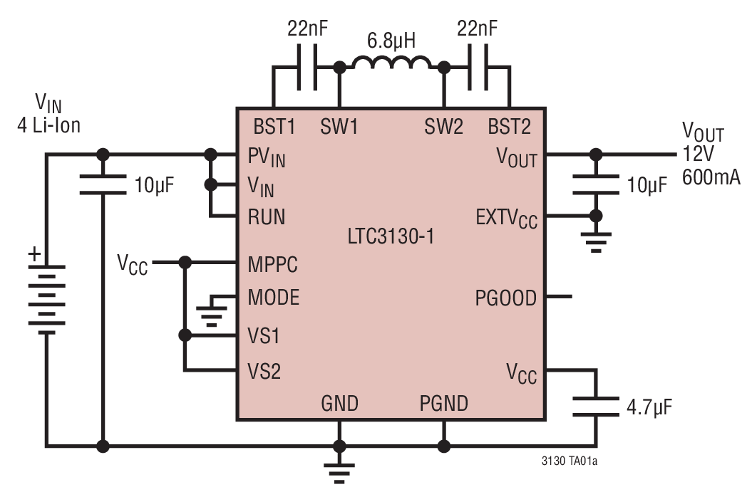 LTC3130 Typical Application Image 1
