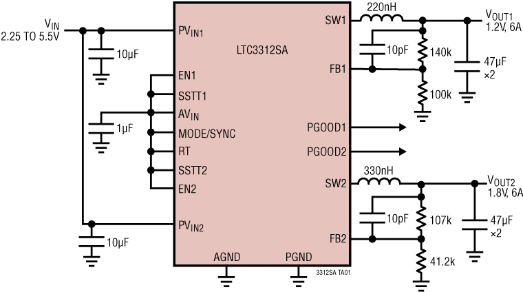 LTC3312SA Application Circuit