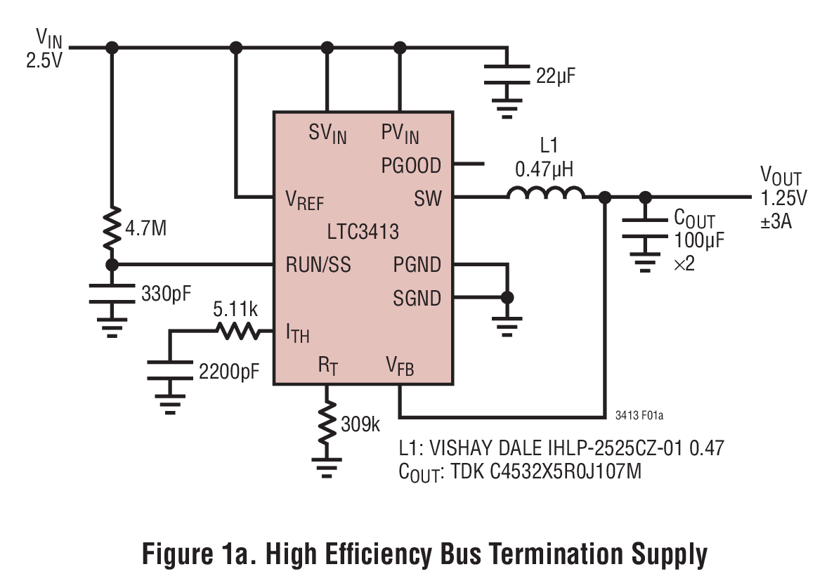 Figure 1a. High Efﬁ ciency Bus Termination Supply