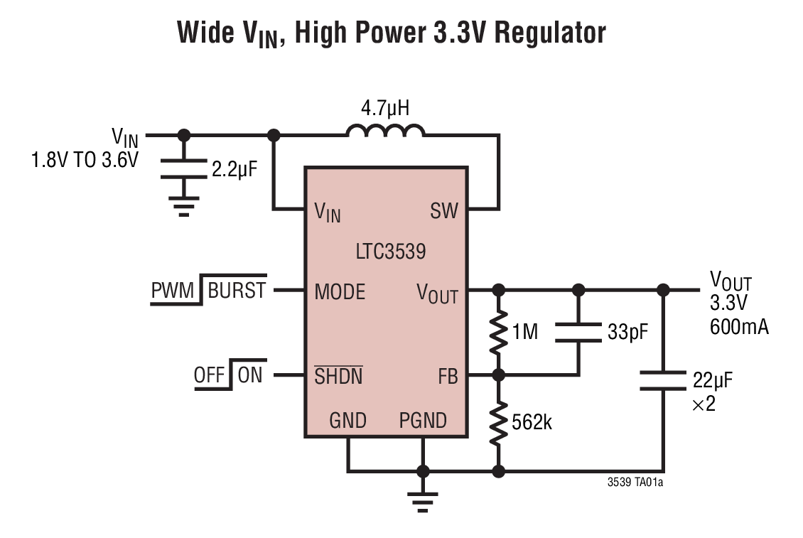 Wide VIN, High Power 3.3V Regulator
