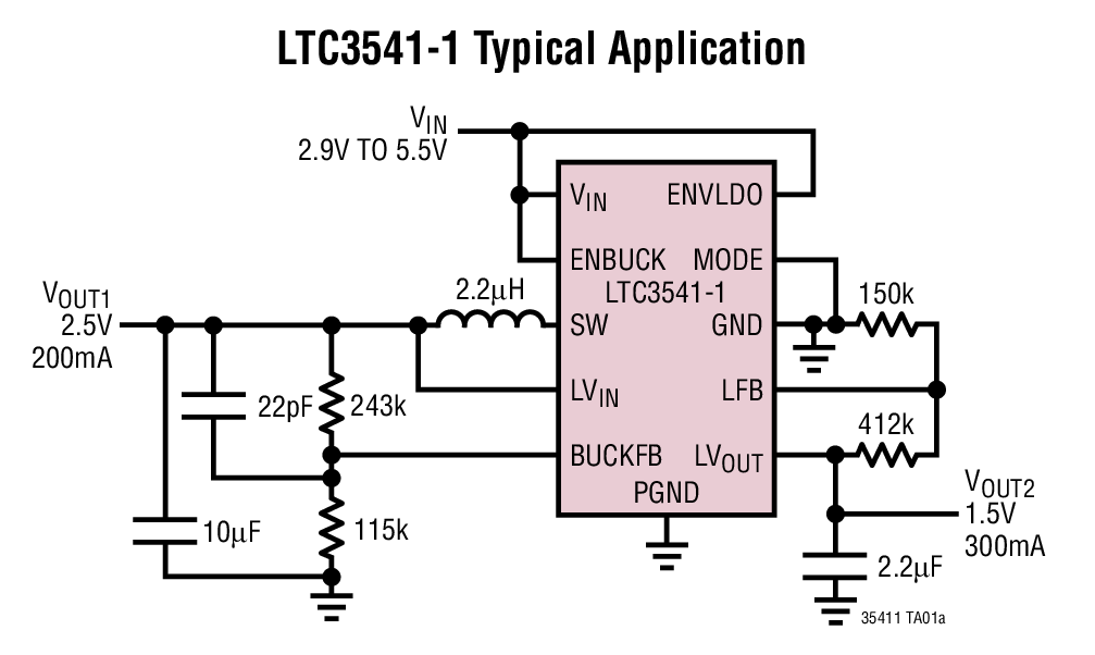 LTC3541-1 Typical Application