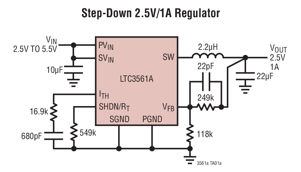 Step-Down 2.5V/1A Regulator