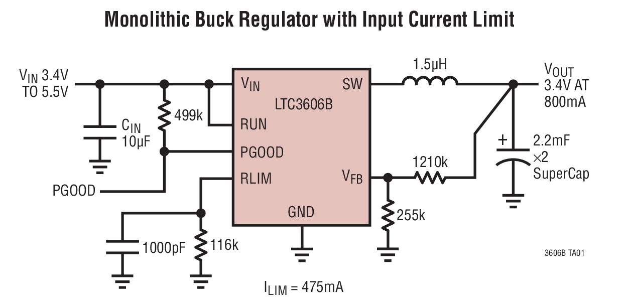 Monolithic Buck Regulator with Input Current Limit