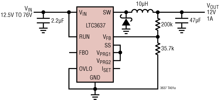 LTC3637 Application Circuit