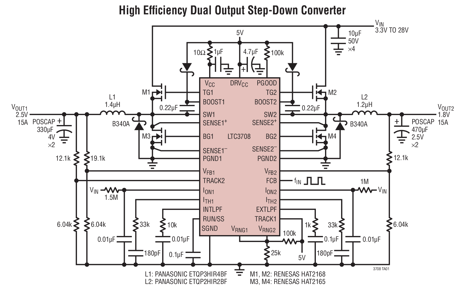 High Efﬁ ciency Dual Output Step-Down Converter