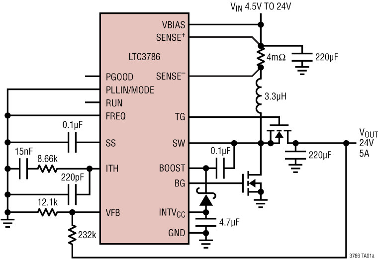 LTC3786 Application Circuit