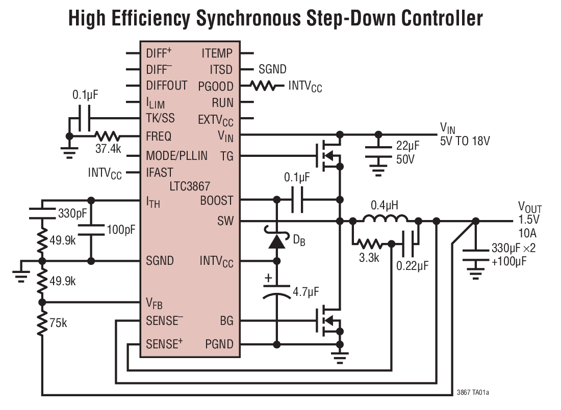 High Efficiency Synchronous Step-Down Controller