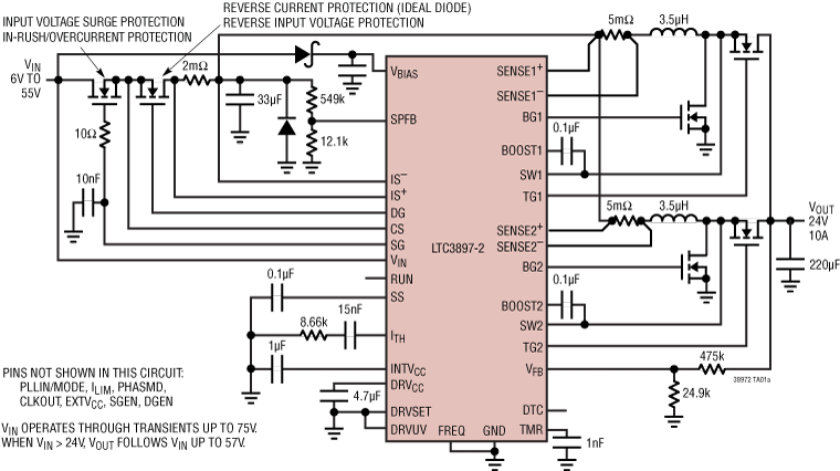 LTC3897-2 Application Circuit