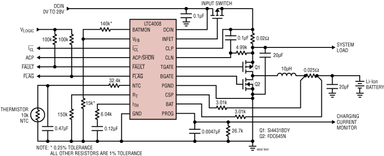 LTC4008 Application Circuit