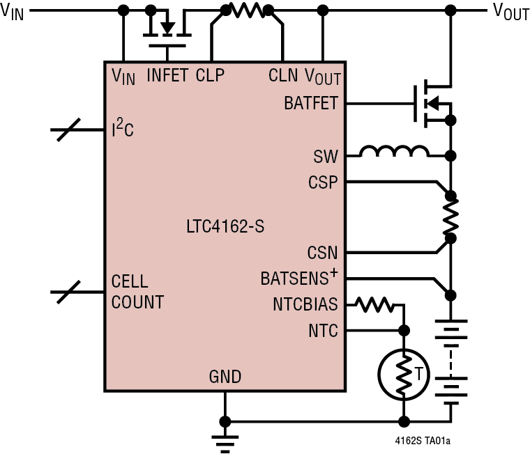 LTC4162-S Applicaton Circuit