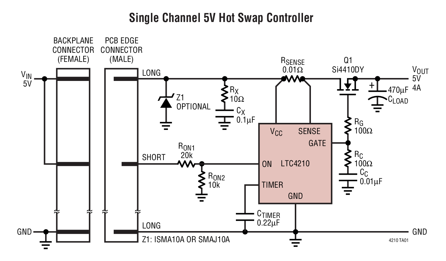 Single Channel 5V Hot Swap Controller