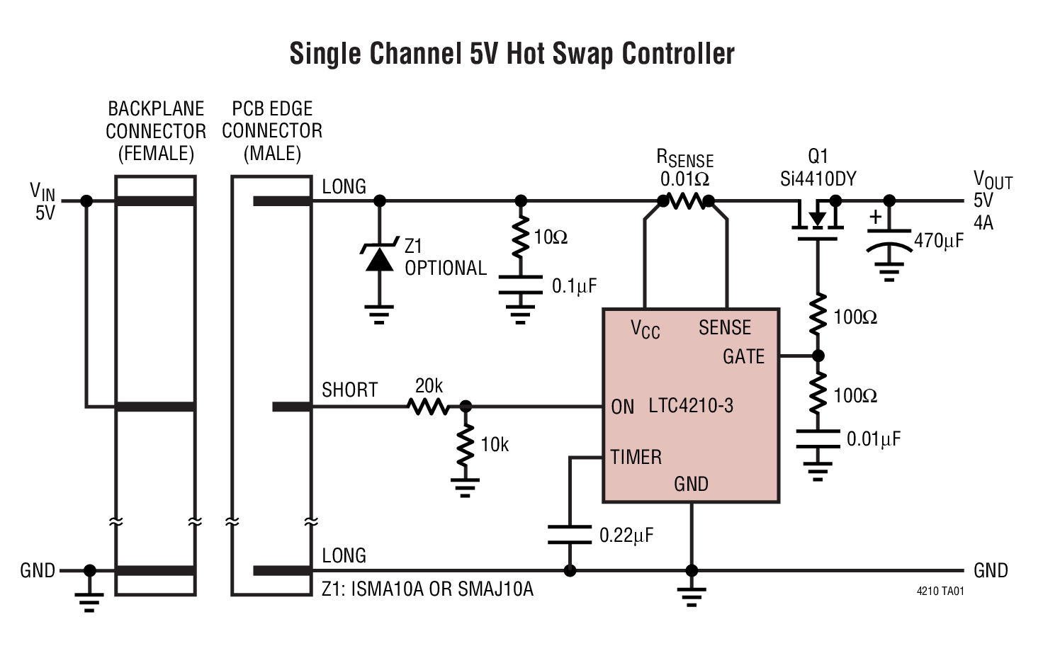 Single Channel 5V Hot Swap Controller