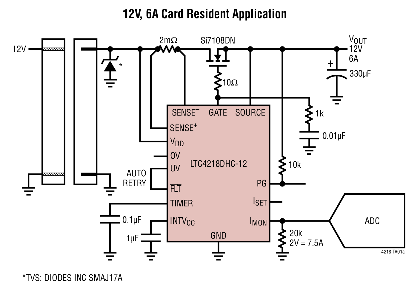 12V, 6A Card Resident Application