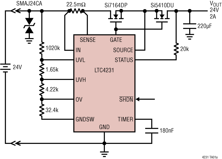 LTC4231 Application Circuit