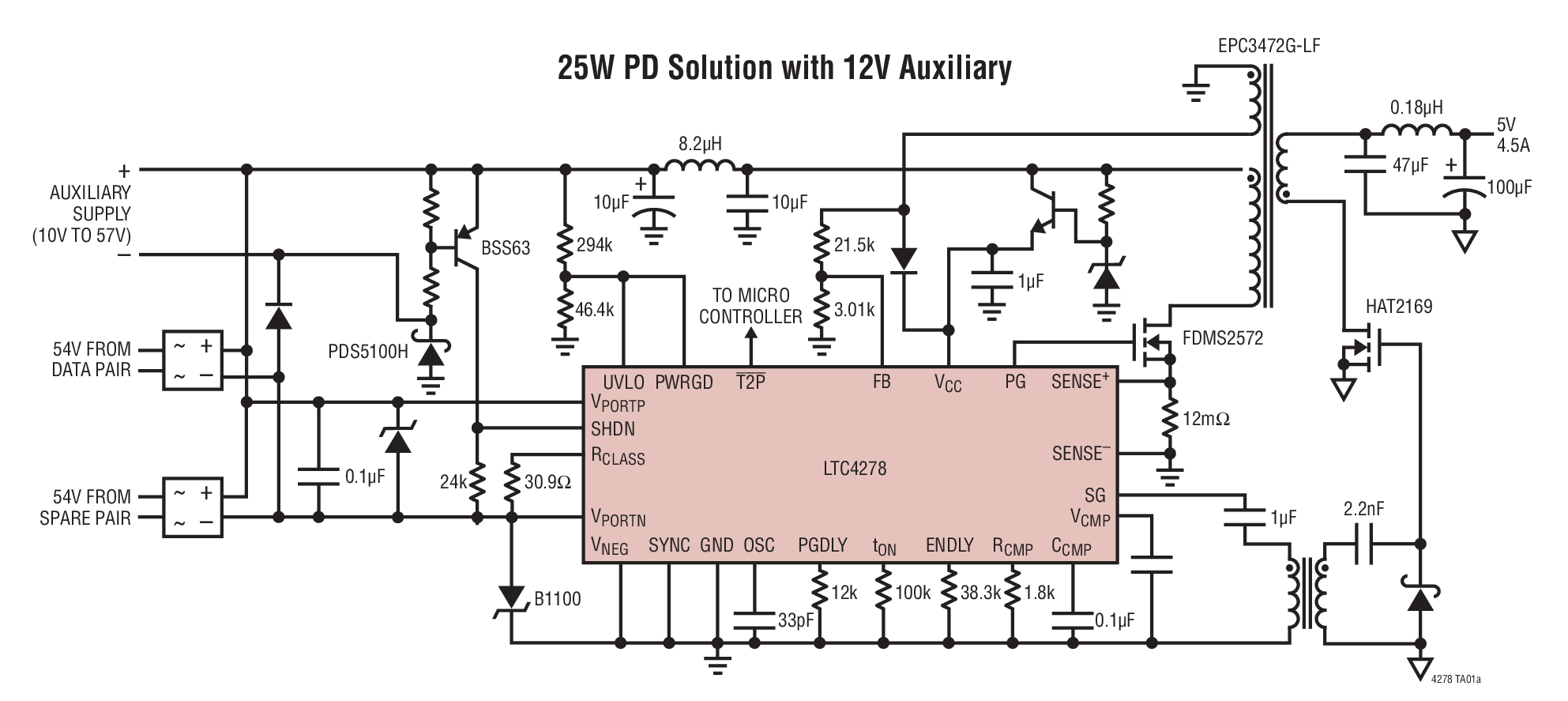 25W PD Solution with 12V Auxiliary