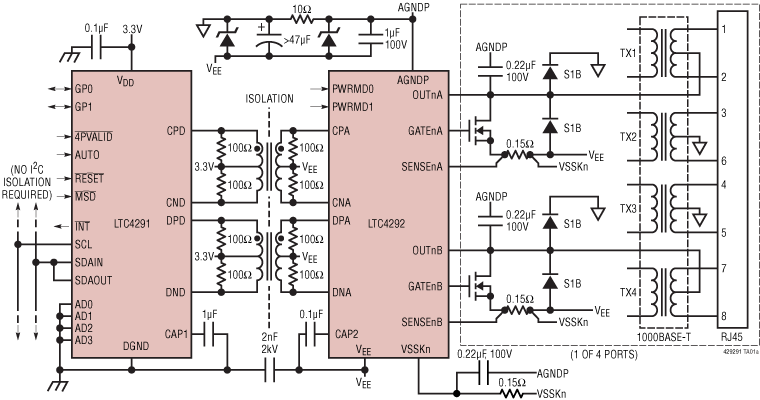 LTC4292-4291 Application Circuit