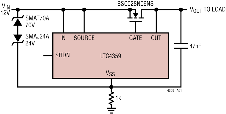LTC4359 Application Circuit