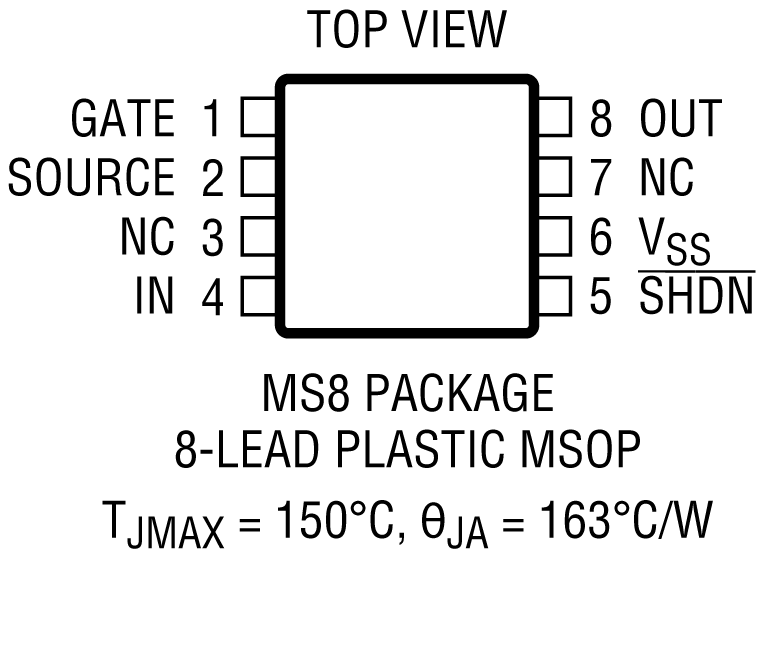 LTC4359 Pin Configuration