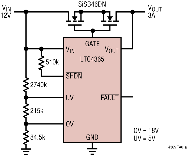 LTC4365 Application Circuit
