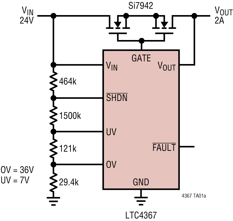 LTC4367 Application Circuit
