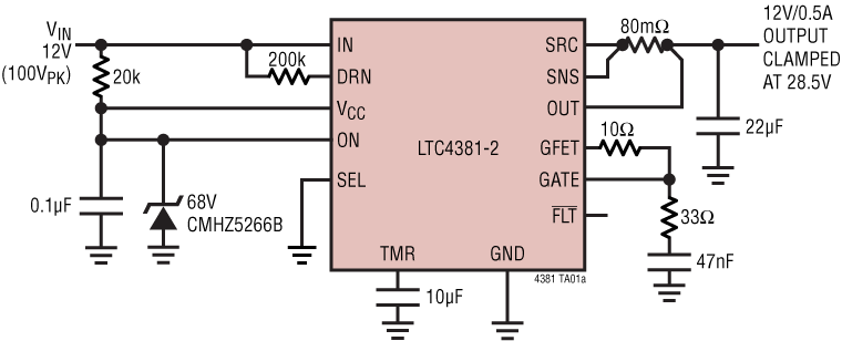 LTC4381 Application Circuit