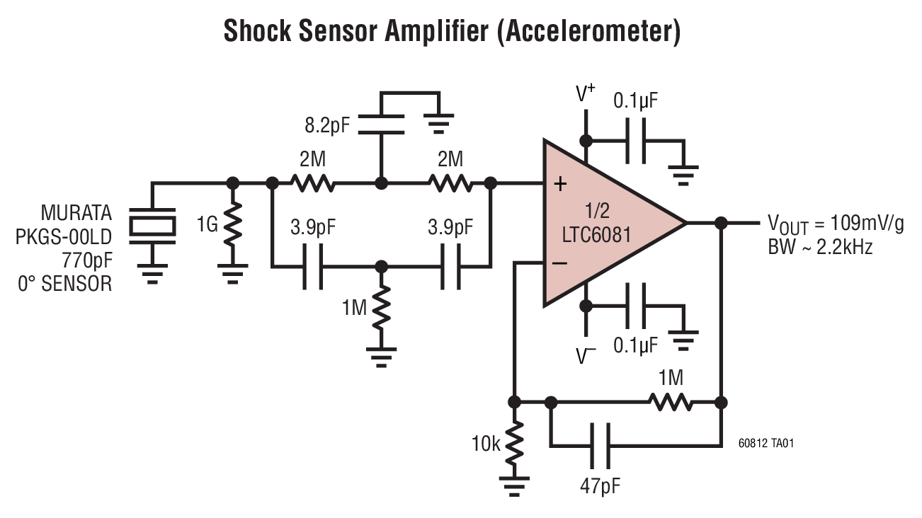 Shock Sensor Amplifier (Accelerometer)