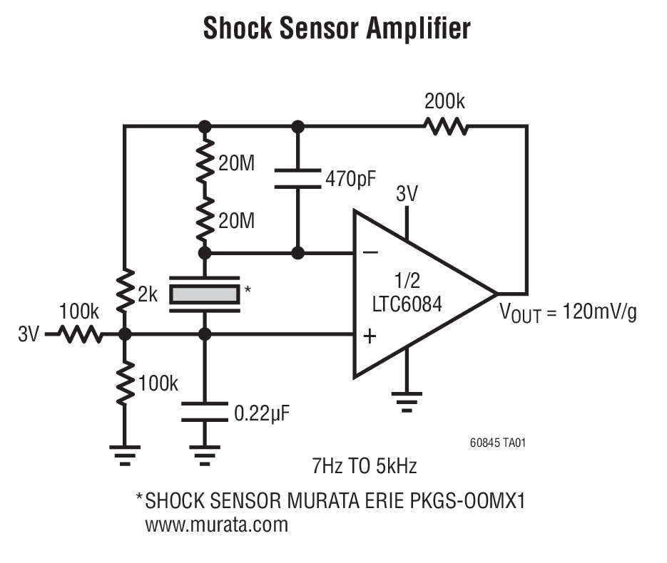 Shock Sensor Ampliﬁer