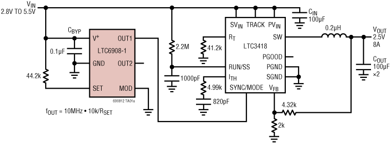 LTC6908-1-6908-2 Application Circuit
