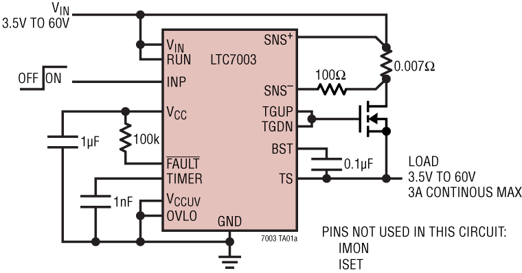 LTC7003 Application Circuit