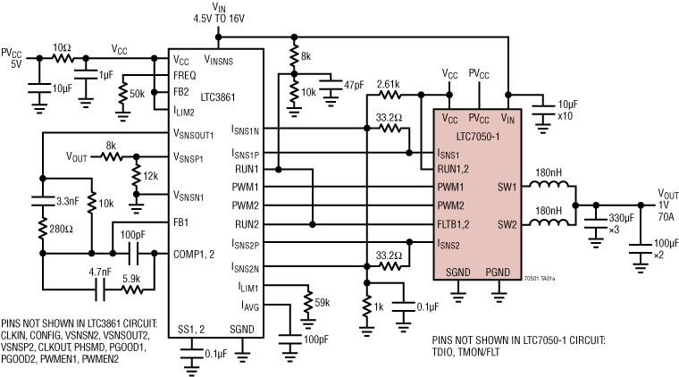 LTC7050-1 Application Circuit