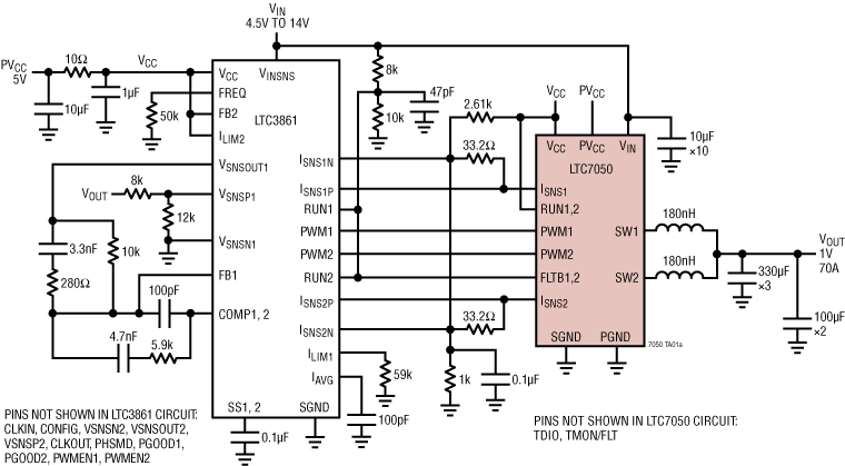 LTC7050 Application Circuit