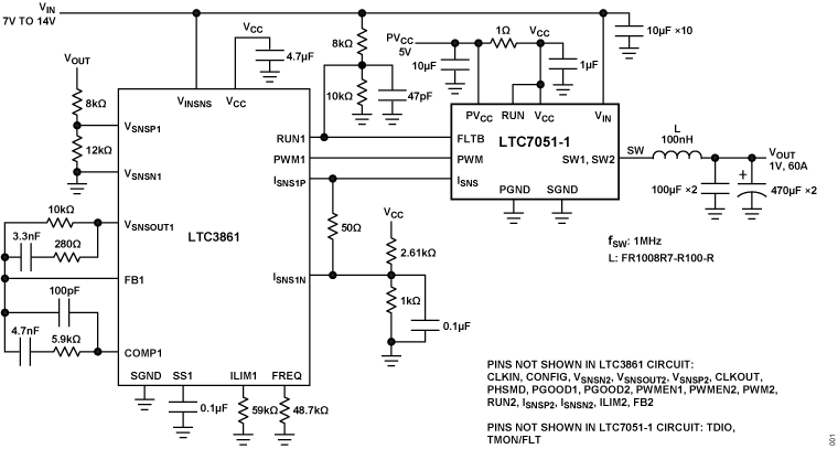 LTC7051-1 Application Circuit