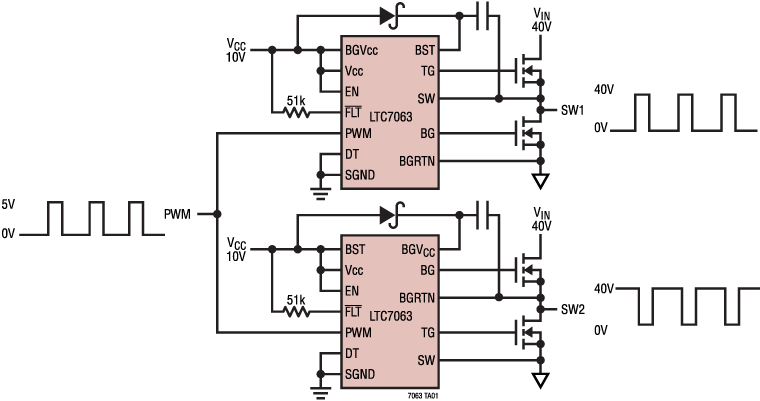 LTC7063 Application Circuit