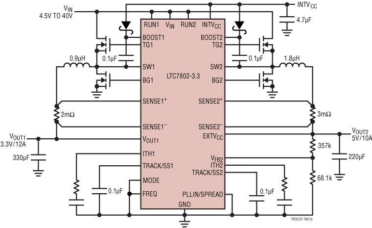 LTC7802-3.3 Application Circuit